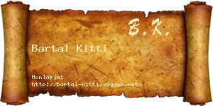 Bartal Kitti névjegykártya